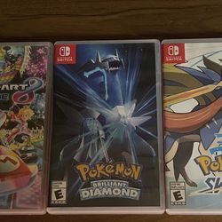 Pokemon Brilliant Diamond/Pokemon Legends Arceus/Pokemon Sword/Mario Kart 8 Deluxe/Super Smash Bros Ultimate 
