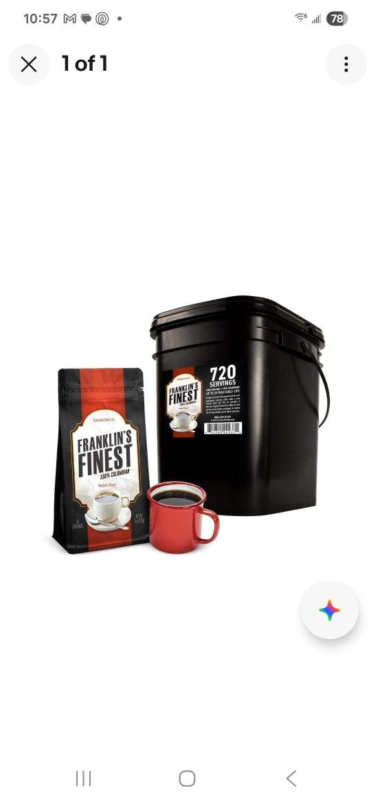 Franklin's Finest Survival Coffee 720-Servings by Patriot Pantry