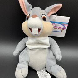 New Disney Store Bambi 8" Thumper the Rabbit Mini Bean Bag Stuffed Plush. 