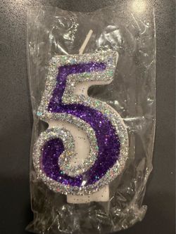 Candles - Purple & Silver 50th Birthday