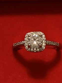 Womans Cocktail Promise Fancy Ring 925 Size 7