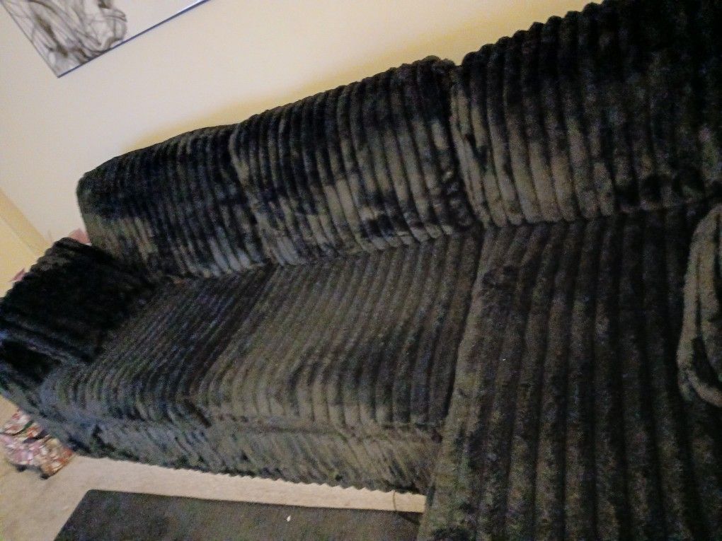 Black Cordory 2 Couch And Chase Lounge