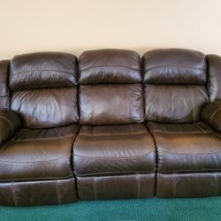 Leather Sofa/Love Seat Dark Brown