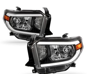 14-21 Toyota Tundra Black Dual LED Strip Headlights