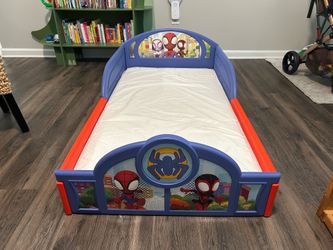 Spidey and Friends Toddler Bed + Toddler/Crib Mattress + Toddler Bed Sheets