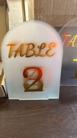 Table signs