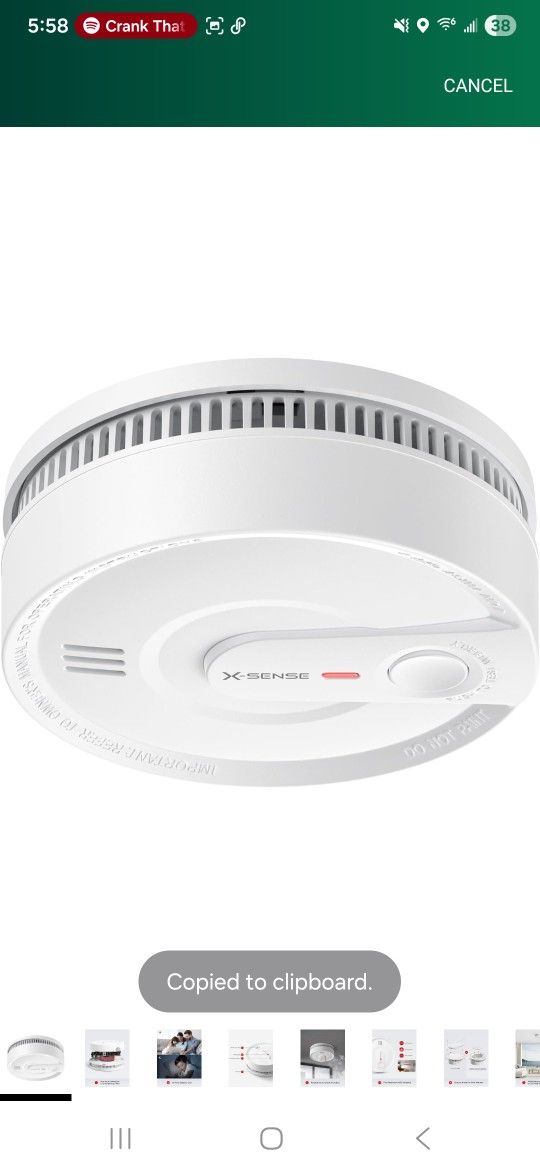 X-Sense Smoke Alarm, 10-Year Battery Fire Alarm Smoke Detector with LED Indicator & Silence Button, SD2K0AX