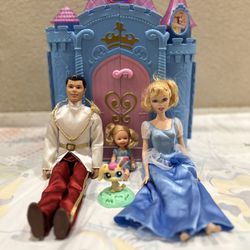 Cinderella And Prince 👑 Charming  Doll  Set -  Castle 🏰 Play Set