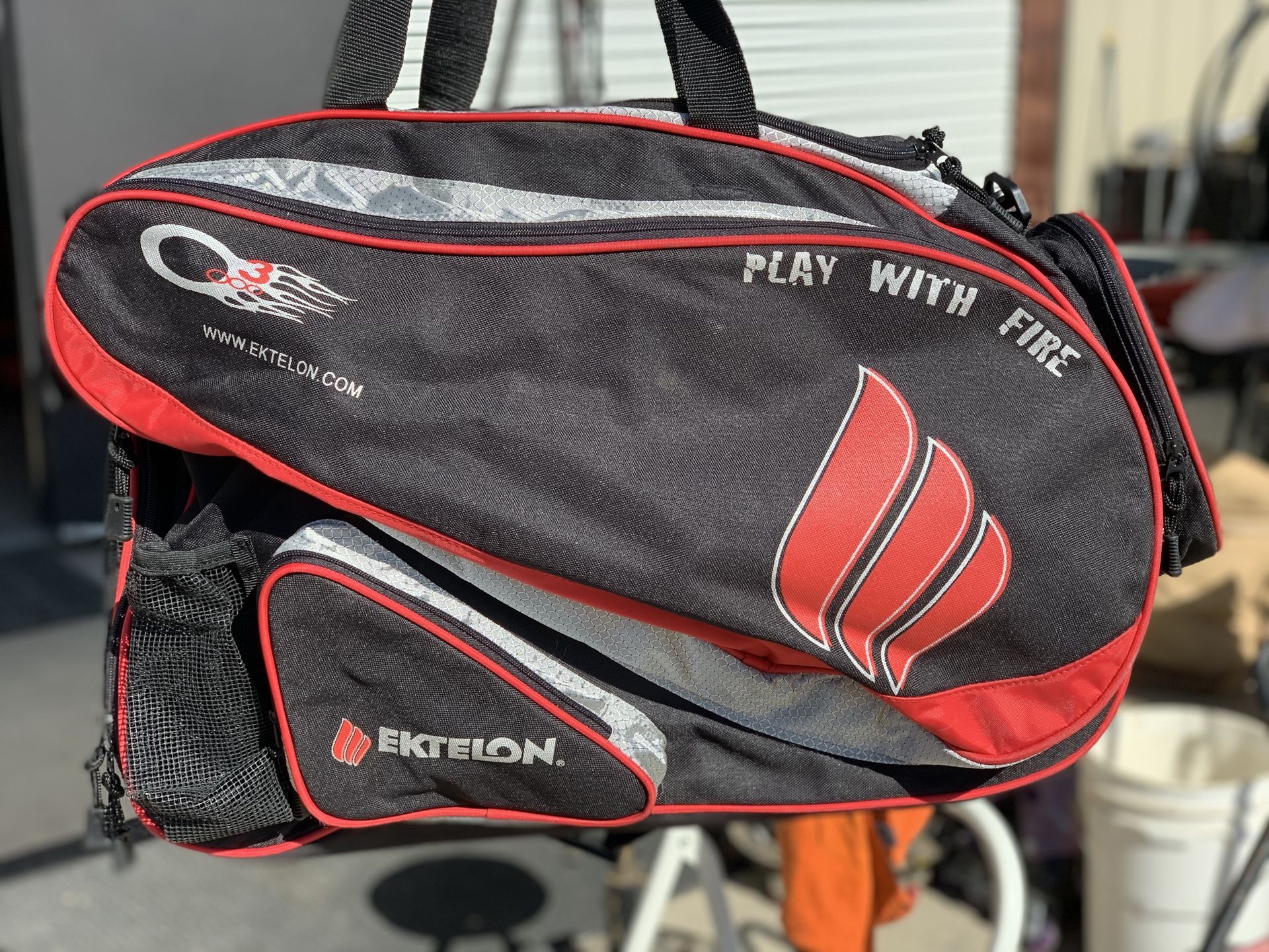 Racket ball bag with rackets