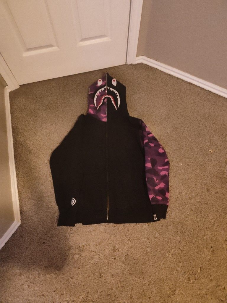 Purple And Black Bape Hoodie