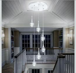 Pendant Lights Kitchen Island 6-Lights Crystal Raindrop