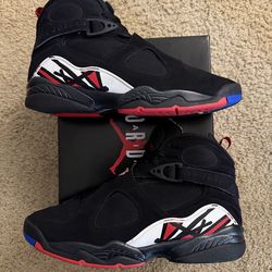 Size 12 (Pre owned, replacement box) - 2023 Air jordan 8 retro playoff