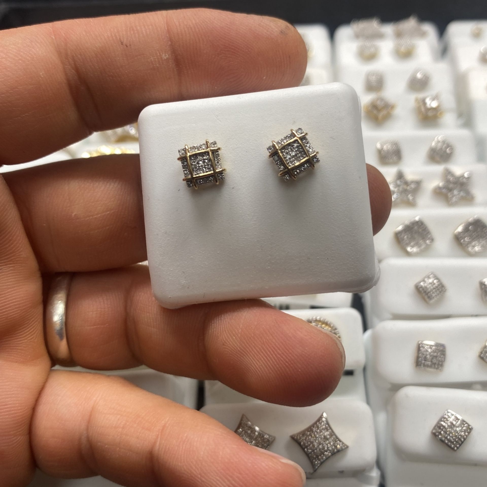 Real Gold Real Diamond Earrings