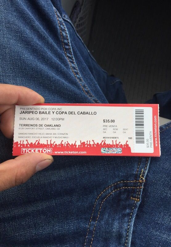 Tickets para el jaripeo de Oakland