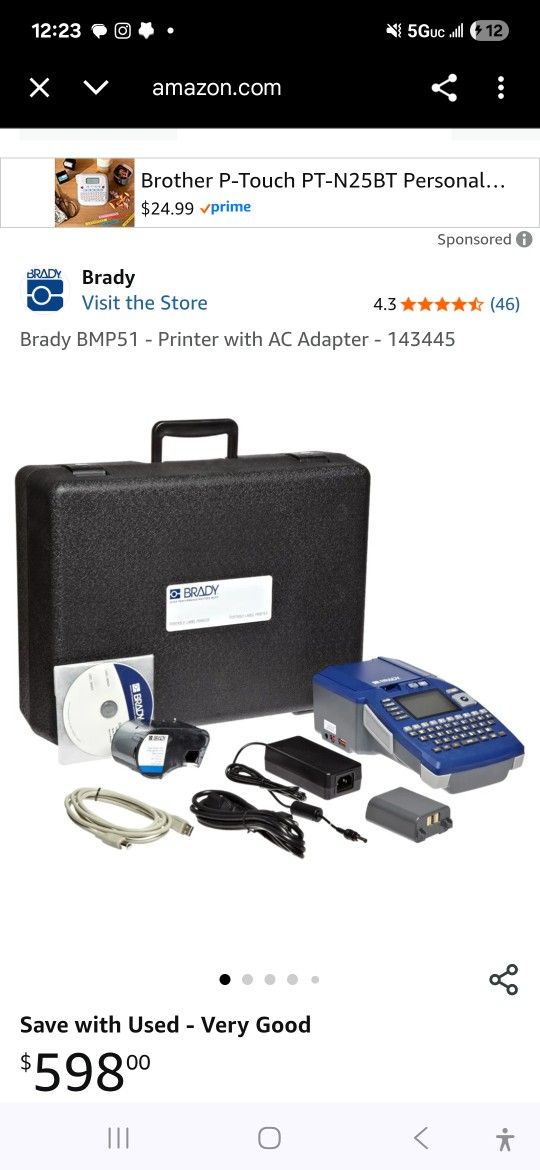 Brady Bmp 51 Portable Label Printer