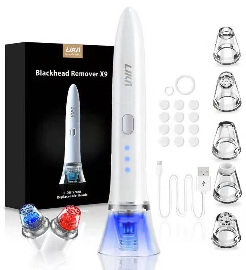 Blackhead Remover Pore Vacuum - Electric Blackhead Acne Comedone Extractor, Rechargeable Skin Pore Suction Pore Cleaner Tool Kit for Facial Treatment 