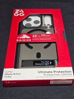 ZAGG iPhone 18/17 Pro Rainier Phone Case - Smoke Black