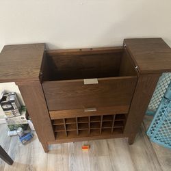 Crate & Barrel Bar Cabinet 