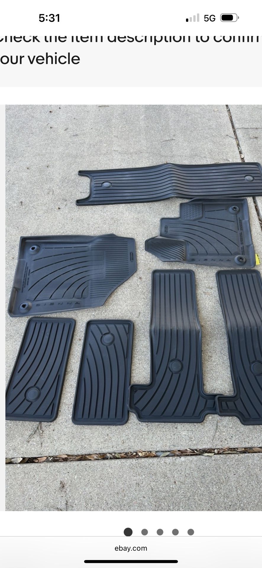 Tapetes Para Una Toyota Sienna Del 2019 Al 2025