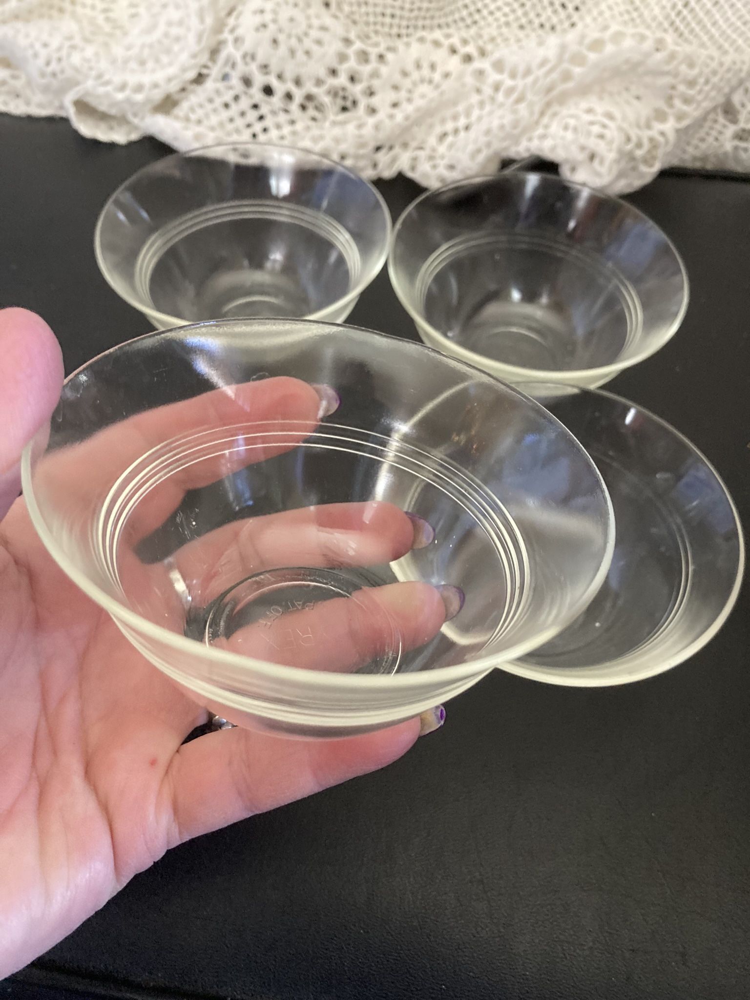 4- Vintage Pyrex Custard Ramekins