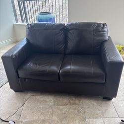 Ashley furniture leather couch and loveseat 