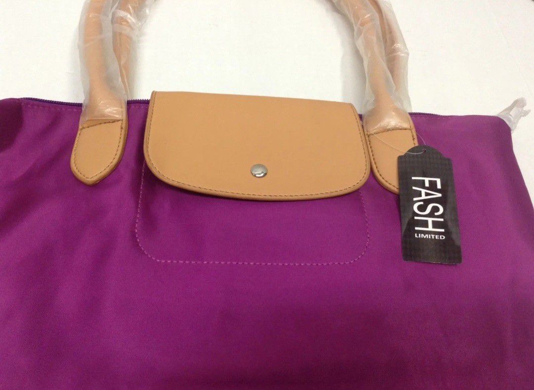 FASH Limited Designer Inspire Womens Bag Tote Purse Violet Zipper Closure