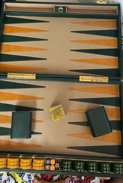 Vintage complete  rare Casa Aries hecho en mexico backgammon set like new