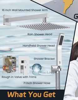 SR SUN RISE SRSH-F5043 Bathroom Luxury Rain store Mixer Combo Set Wall Mounted Rainfal