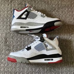 Jordan Retro 4 “What The” Size 4Y Brand New In Box 