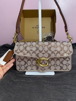 Soft Tabby Shoulder Bag 20 In Crystal Signature Jacquard