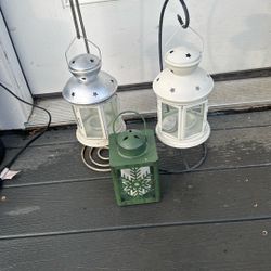 3 Christmas Candles 🕯️ Holder With 2 Hanging 