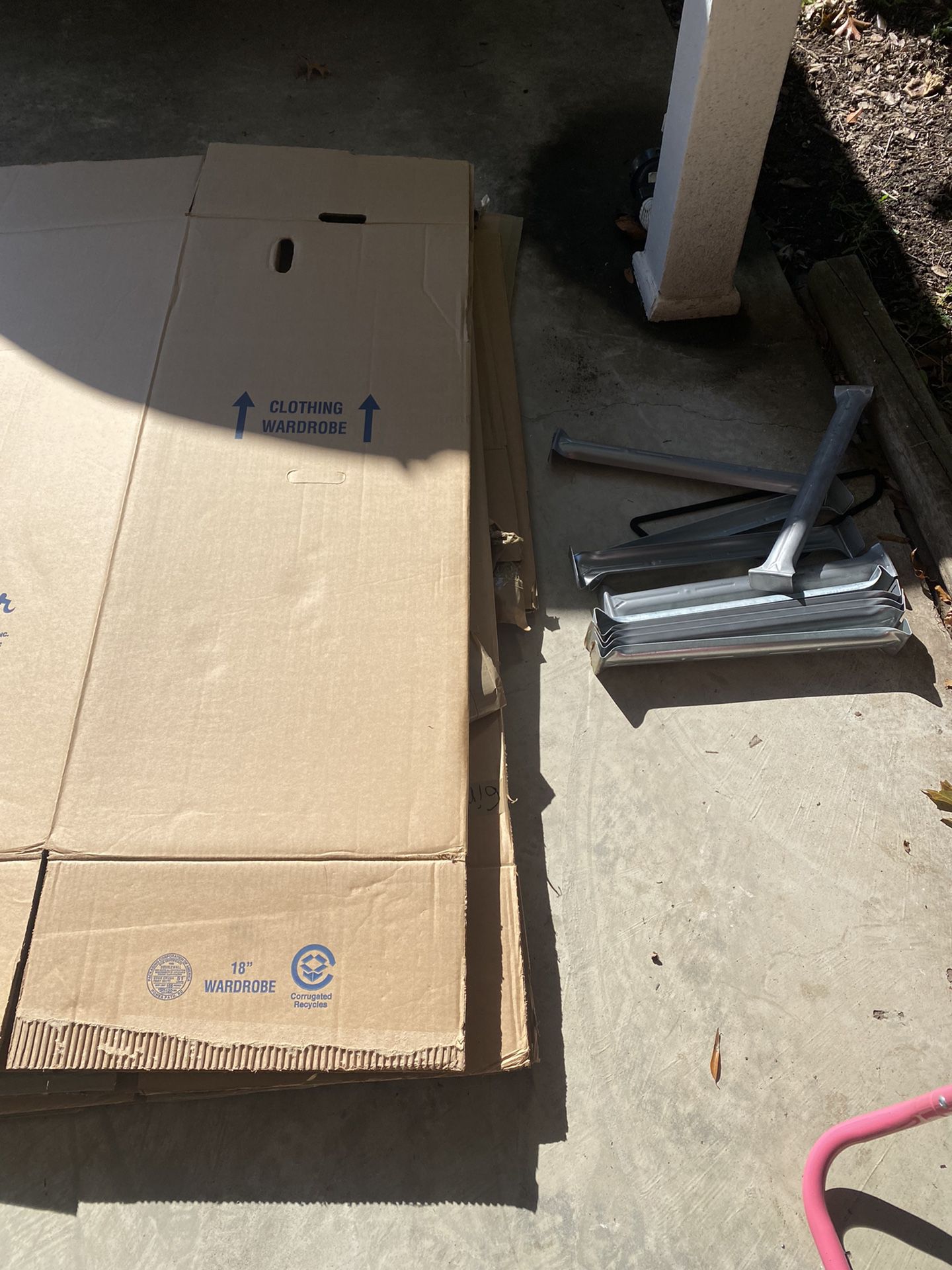 Large And small moving boxes