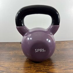 SPRI Kettlebell Weight Deluxe Cast Iron Vinyl 45-Pound, Purple  | 45 Pound