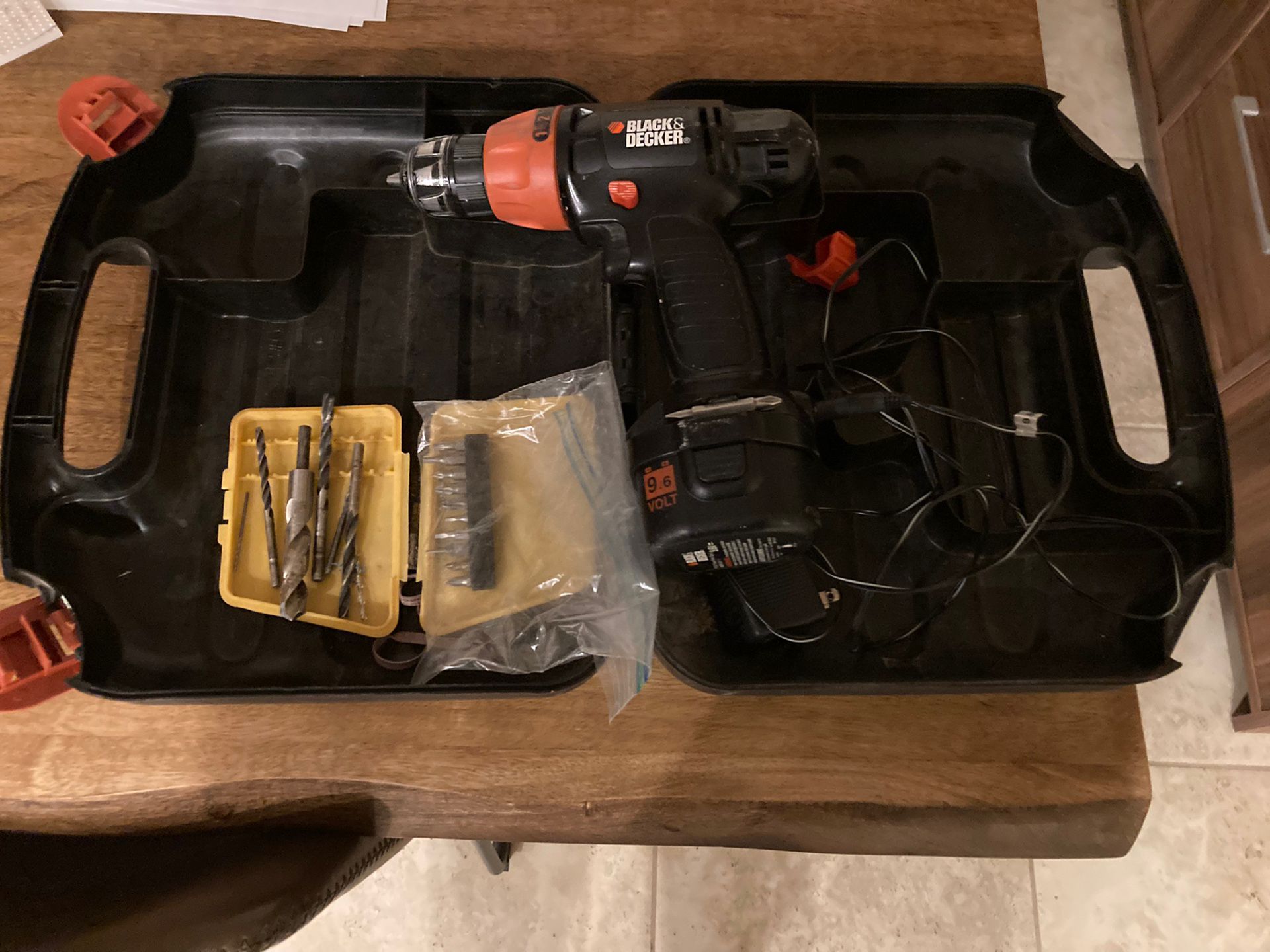 Drill With Drill Bits And Case 