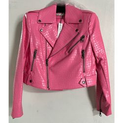 Alice + Olivia Cody Vegan Leather Moto Jacket
