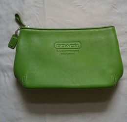 Coach Large Leather Cosmetic Bag