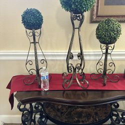 Rod Iron Candle Holders