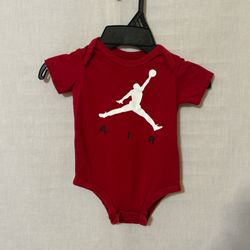 Jordan Air Kids Red Graphic Bodysuit