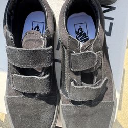 Used Boys Black Vans Size 1