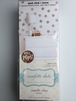 NEW Silver Confetti Dot Decal - Set of 64