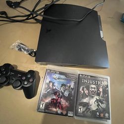 PS3 Slim 160 Gig W Control And Games 