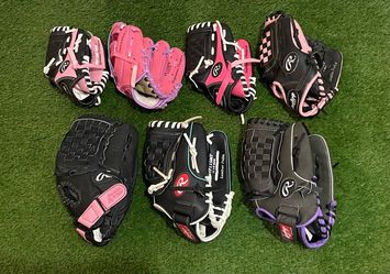 Girls Right Hand Throw (RHT) Softball/Baseball Gloves (Youth) $20 Ea.