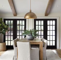 LamQee Hanging Lighting 1 -Light Brown-1Pack Modern/contemporary Clear glass Metal Dome Large Hangin