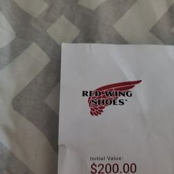 Red Wing Boot Voucher