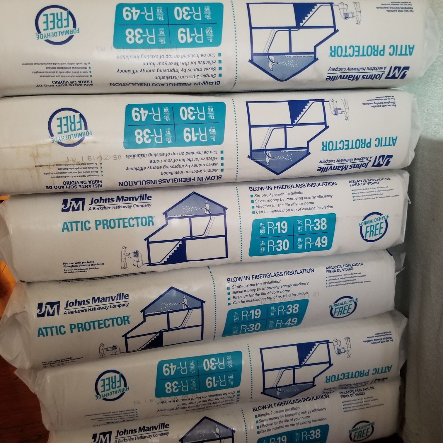 Blown in insulation