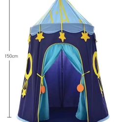 KIDS BLUE POP UP TENT - Thick Fabric 