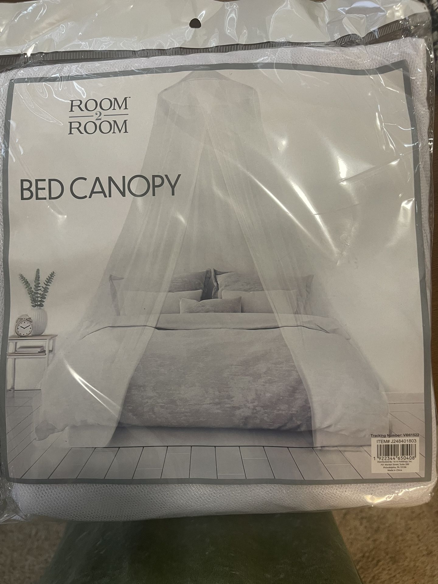 New In Package White Bed Canopy 