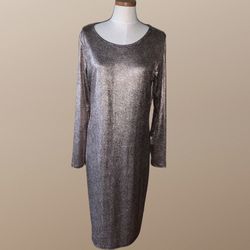 LULAROE Gold Metallic Dress Size XL