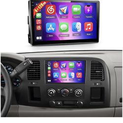 4+128G] Hikity Android Car Stereo for Chevrolet Silverado/GMC Sierra/GMC Yukon 2007-2014, 10”Incell Touchscreen Radio CarPlay/Android Auto/Bluetooth/G