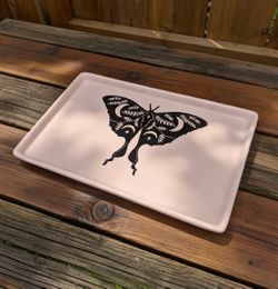 Celestial moth trinket dish